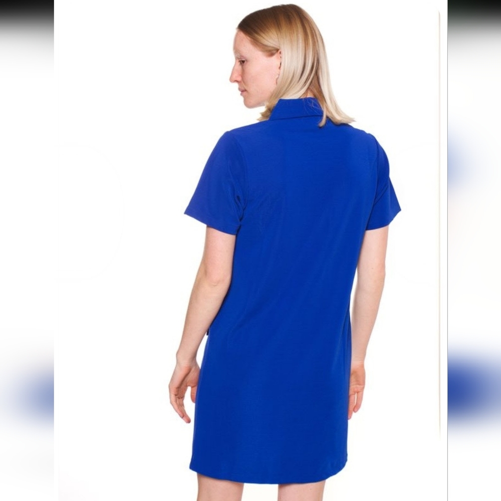 Stussy Poly Knit Blue Polo Dress - Picture 3 of 11